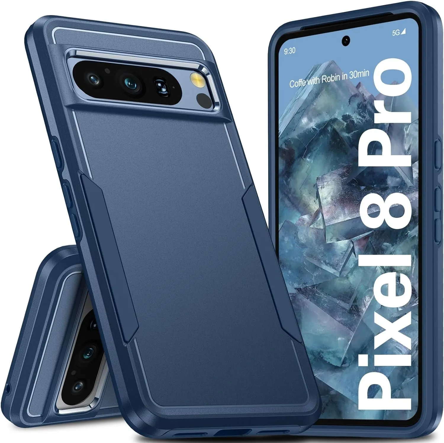 Entronix Case Designed for Google Pixel 8 Pro Heavy Duty Case, Protection Shockproof Dropproof Dustproof Anti-Scratch Case