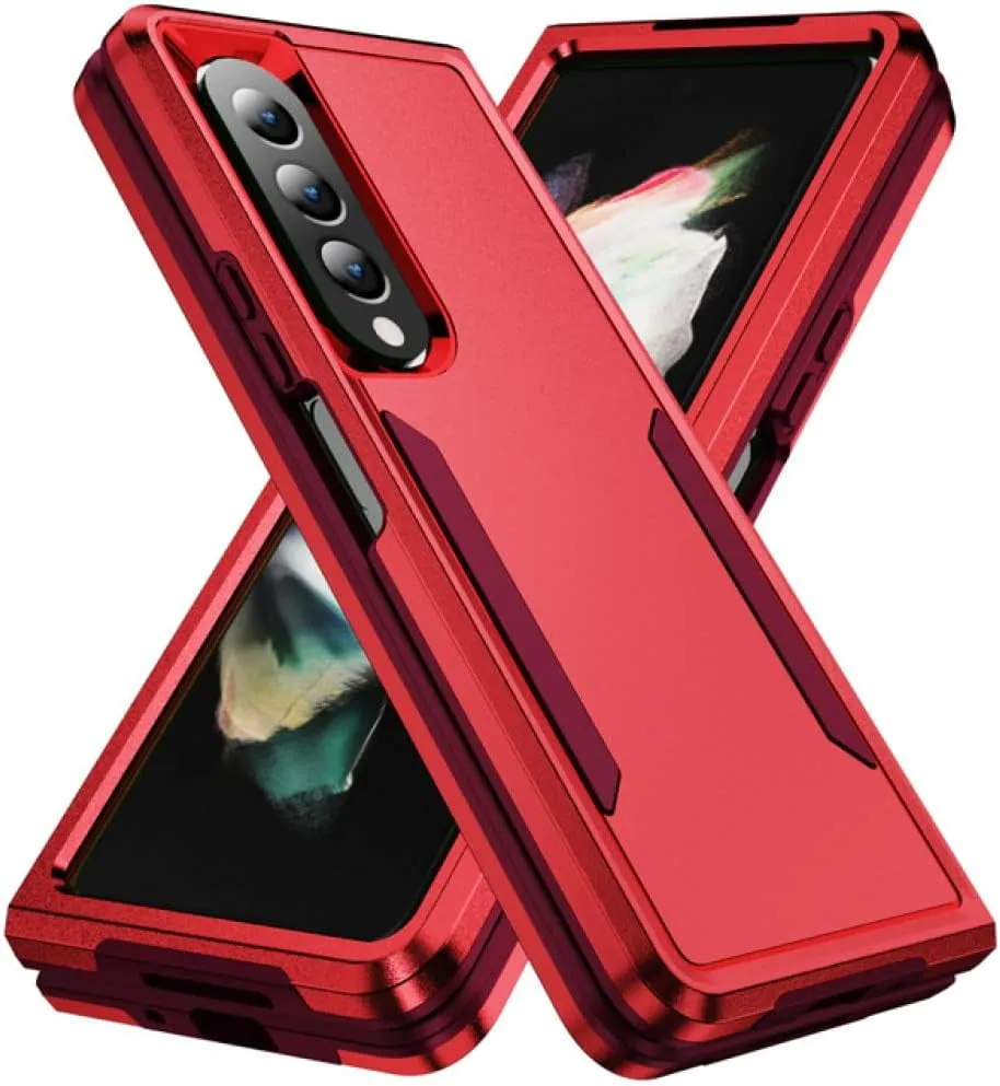 Entronix Case Designed for Samsung Galaxy Z Fold 3 Heavy Duty Case, Dual Layer Protection Shockproof Dropproof Dustproof Anti-Scratch Case
