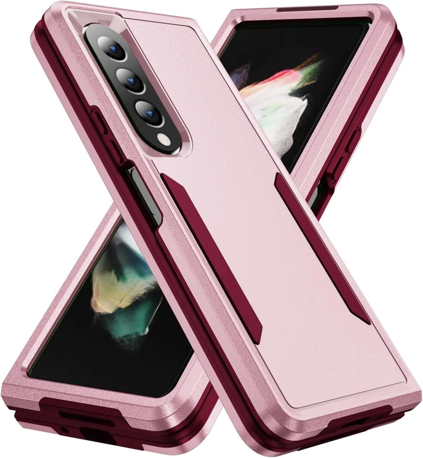 Entronix Case Designed for Samsung Galaxy Z Fold 3 Heavy Duty Case, Dual Layer Protection Shockproof Dropproof Dustproof Anti-Scratch Case