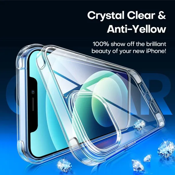 Entronix Case Transparent Case for Apple iPhone 11 Clear Case, [ Resistant] Hard Back Cover Soft Silicone, Shockproof Slim Case
