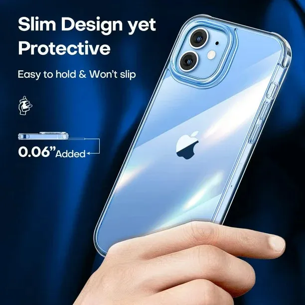 Entronix Case Transparent Case for Apple iPhone 11 Clear Case, [ Resistant] Hard Back Cover Soft Silicone, Shockproof Slim Case
