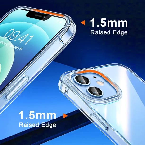 Entronix Case Transparent Case for Apple iPhone 11 Clear Case, [ Resistant] Hard Back Cover Soft Silicone, Shockproof Slim Case