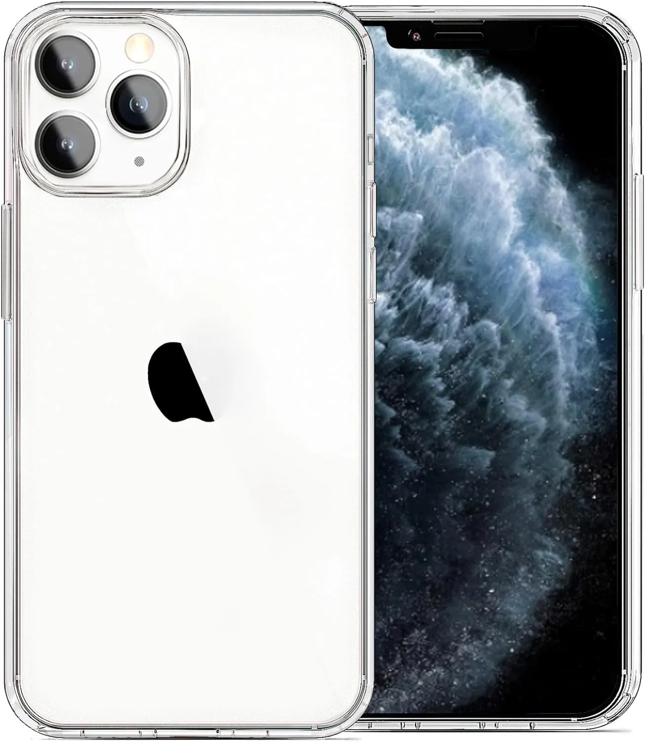Entronix Case Transparent Case for Apple iPhone 11 Pro Clear Case, [ Resistant] Hard Back Cover Soft Silicone, Shockproof Slim Case