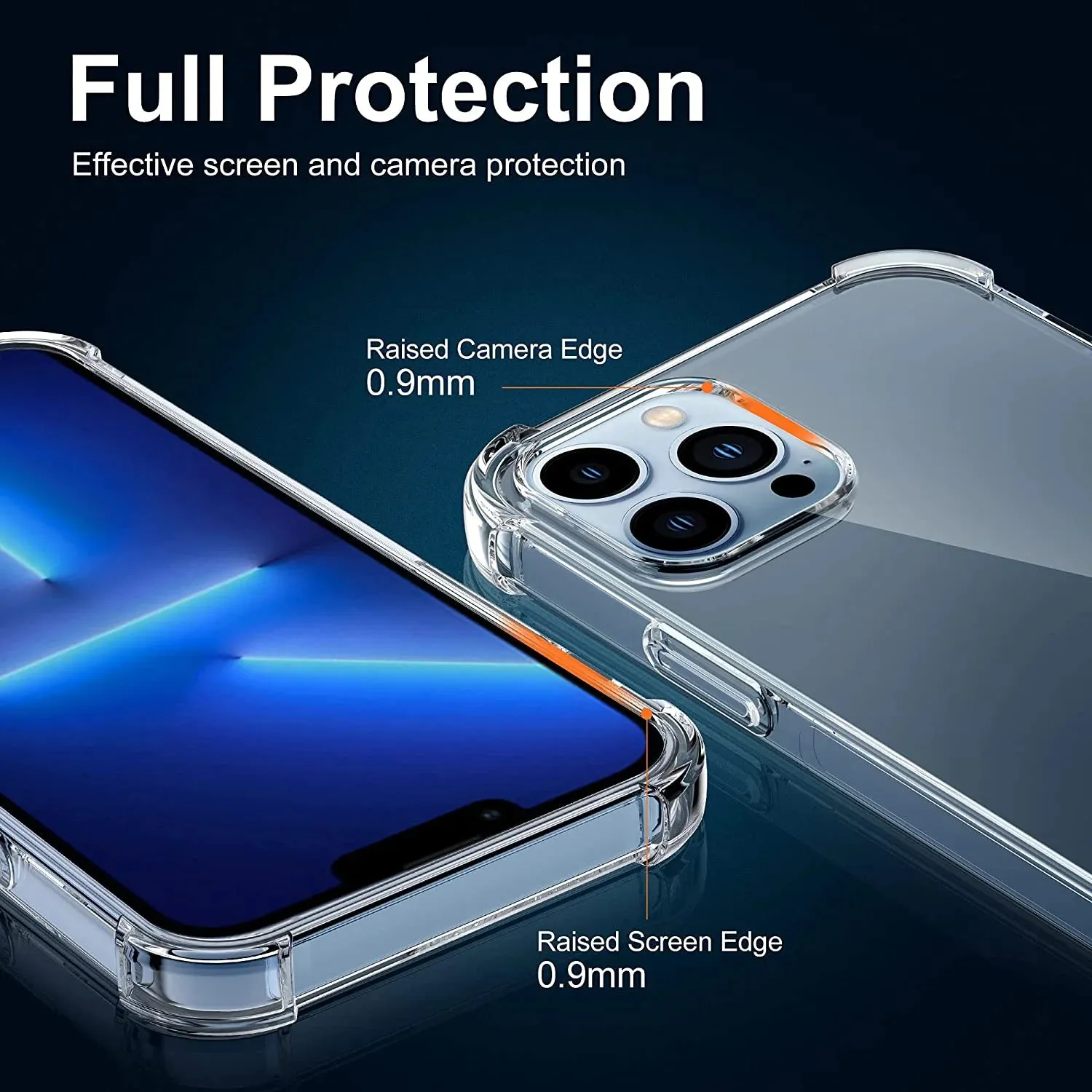 Entronix Case Transparent Case for Apple iPhone 12 Pro Max Clear Case, [ Resistant] Hard Back Cover Soft Silicone, Shockproof Slim Case