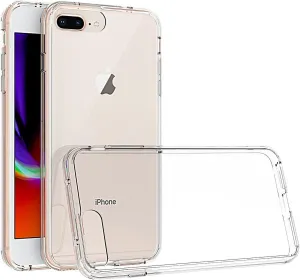 Entronix Case Transparent Case for Apple iPhone 7 Plus and 8 Clear Case, [ Resistant] Hard Back Cover Soft Silicone, Shockproof Slim Case