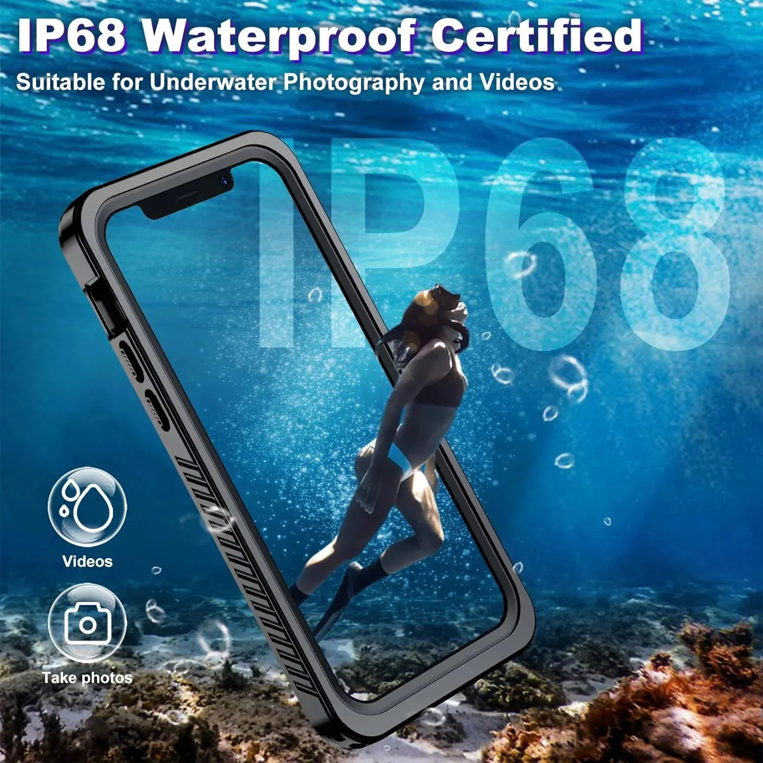 Entronix Waterproof Case for Apple iPhone 15 Plus Case, Full Body Shockproof with Built In Screen Protector, Heavy Duty Cover
