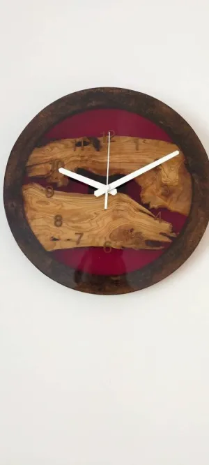 Epoxy clock, Resin clock, Clock for wall, Epoxy Wall Clock, Resin Wall Clock, Wooden Wall Clock--Sold, Large wall clock