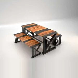 Epoxy Resin Furniture - Bench and Table - Dominican