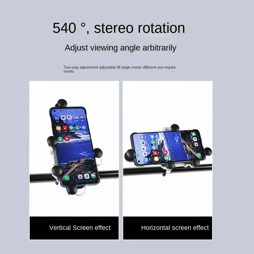 ESLNF Bike Cellphone Holder Aluminum Alloy Bike Mobile Phone Holder Bracket 360°Adjustable Installation Cycling Accessories