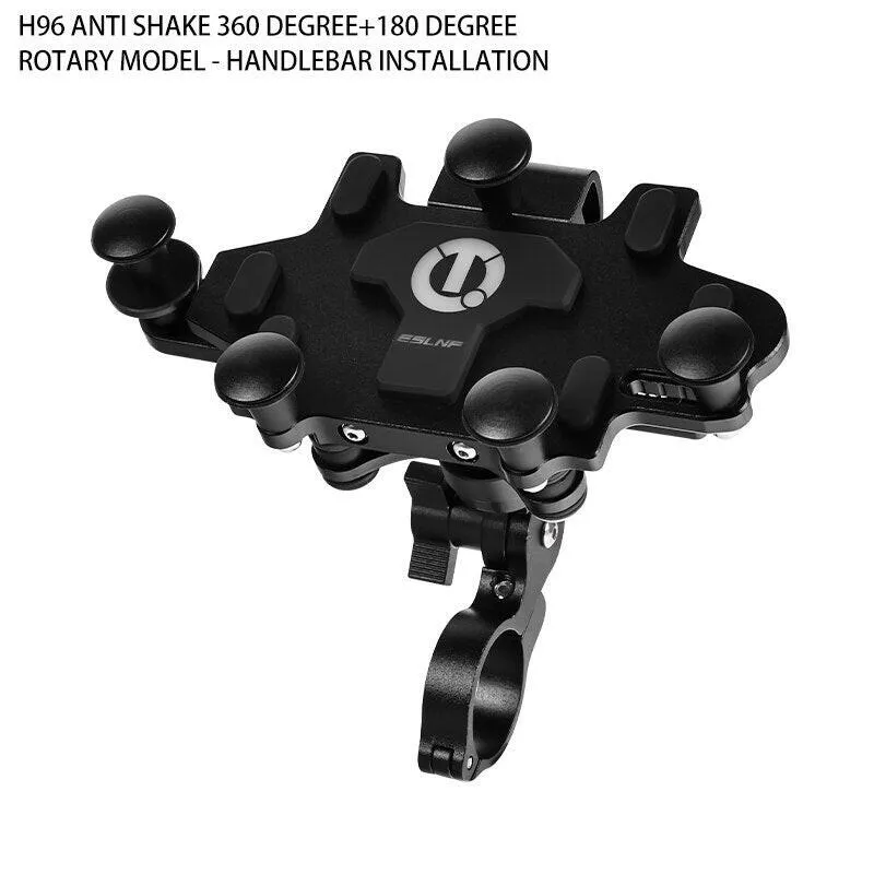 ESLNF Bike Cellphone Holder Aluminum Alloy Bike Mobile Phone Holder Bracket 360°Adjustable Installation Cycling Accessories