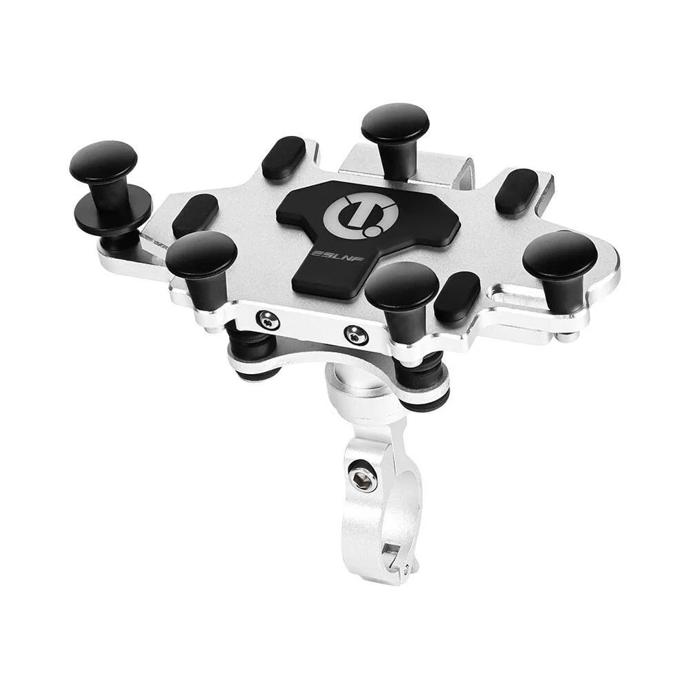 ESLNF Bike Cellphone Holder Aluminum Alloy Bike Mobile Phone Holder Bracket 360°Adjustable Installation Cycling Accessories