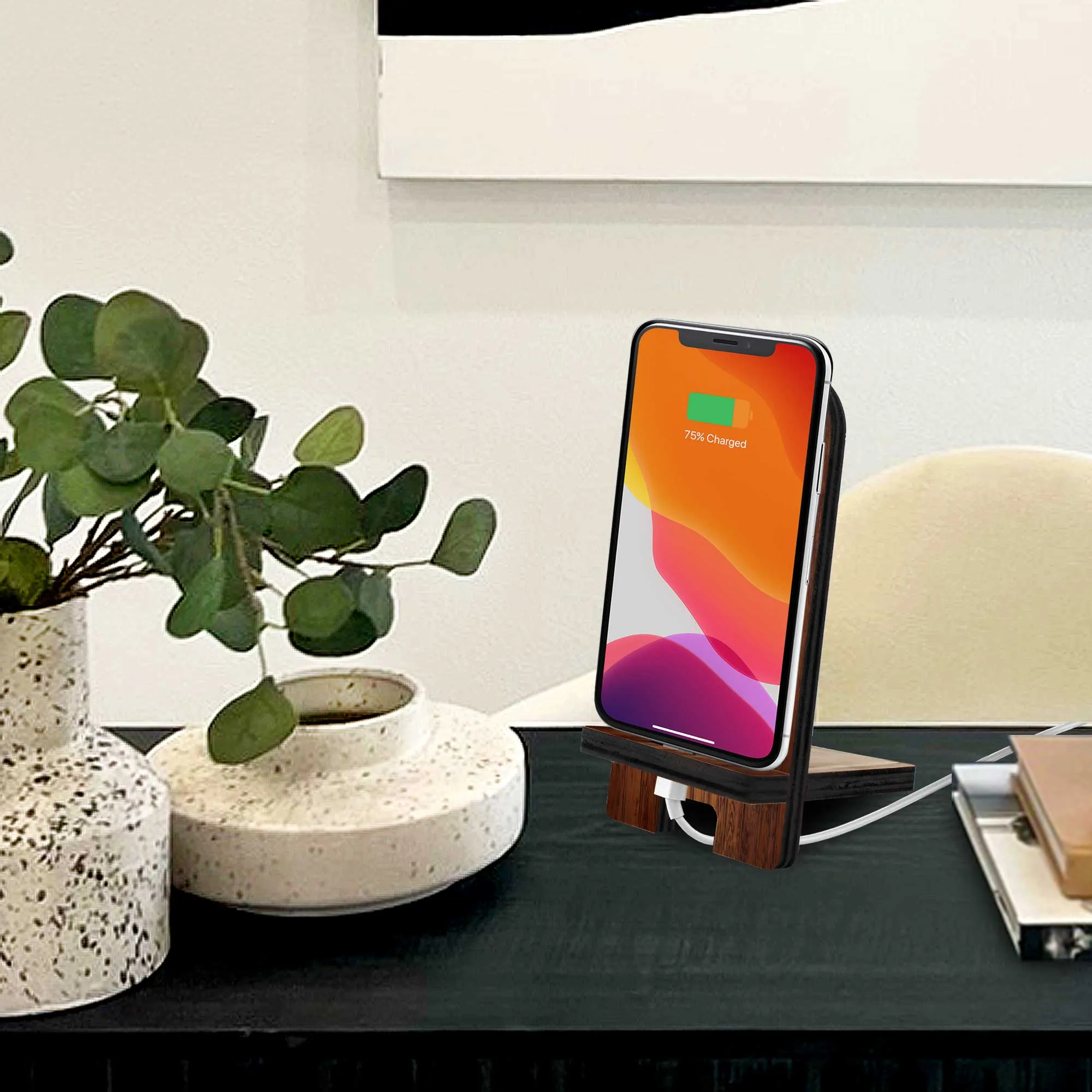 Family Name Personalized Cell Phone Stand Custom Monogram Wood Stand Mobile Tablet Holder Charging Station Organizer - 892010P
