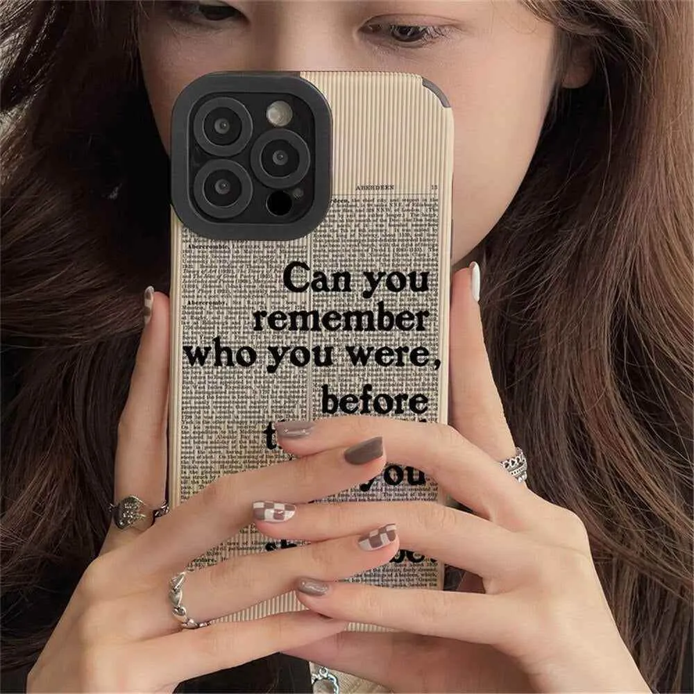 Fashion Black Letter Leather Cute Phone Cases For iPhone 14, 13, 12 Pro, 11, XS Max, 7, 8 Plus, X, XR, SE
