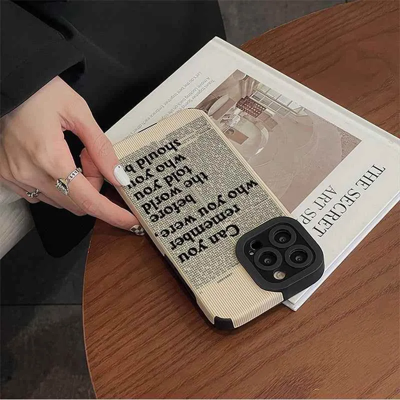Fashion Black Letter Leather Cute Phone Cases For iPhone 14, 13, 12 Pro, 11, XS Max, 7, 8 Plus, X, XR, SE