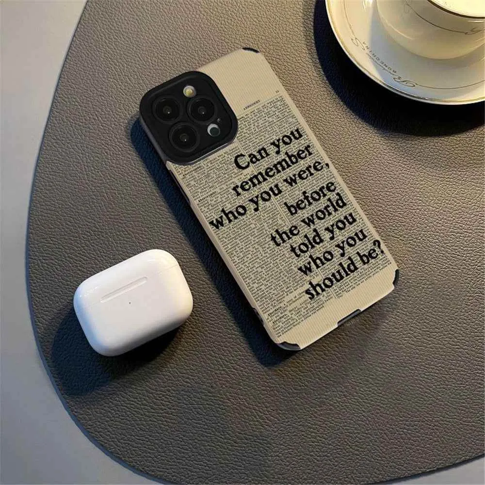 Fashion Black Letter Leather Cute Phone Cases For iPhone 14, 13, 12 Pro, 11, XS Max, 7, 8 Plus, X, XR, SE