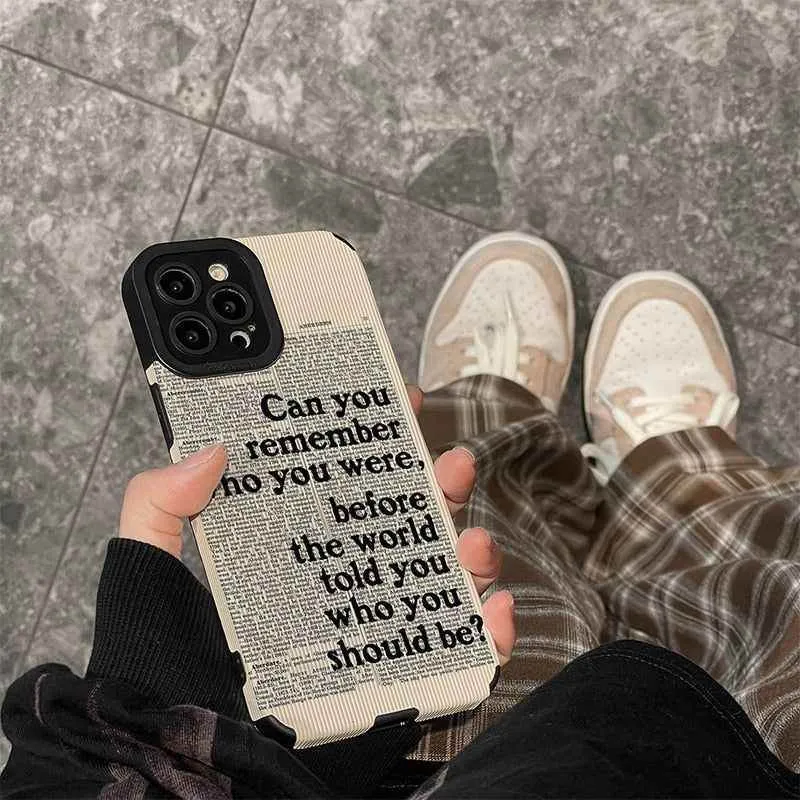 Fashion Black Letter Leather Cute Phone Cases For iPhone 14, 13, 12 Pro, 11, XS Max, 7, 8 Plus, X, XR, SE