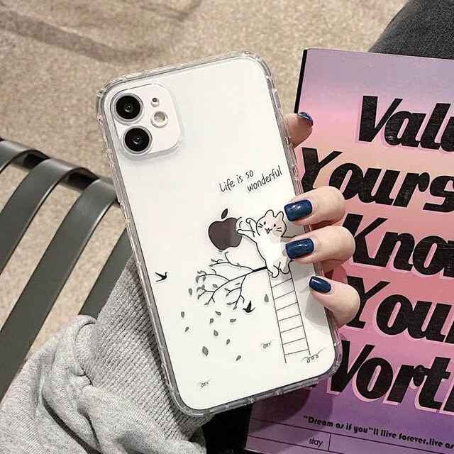 Fashion Cartoon Cat Cases For iPhone