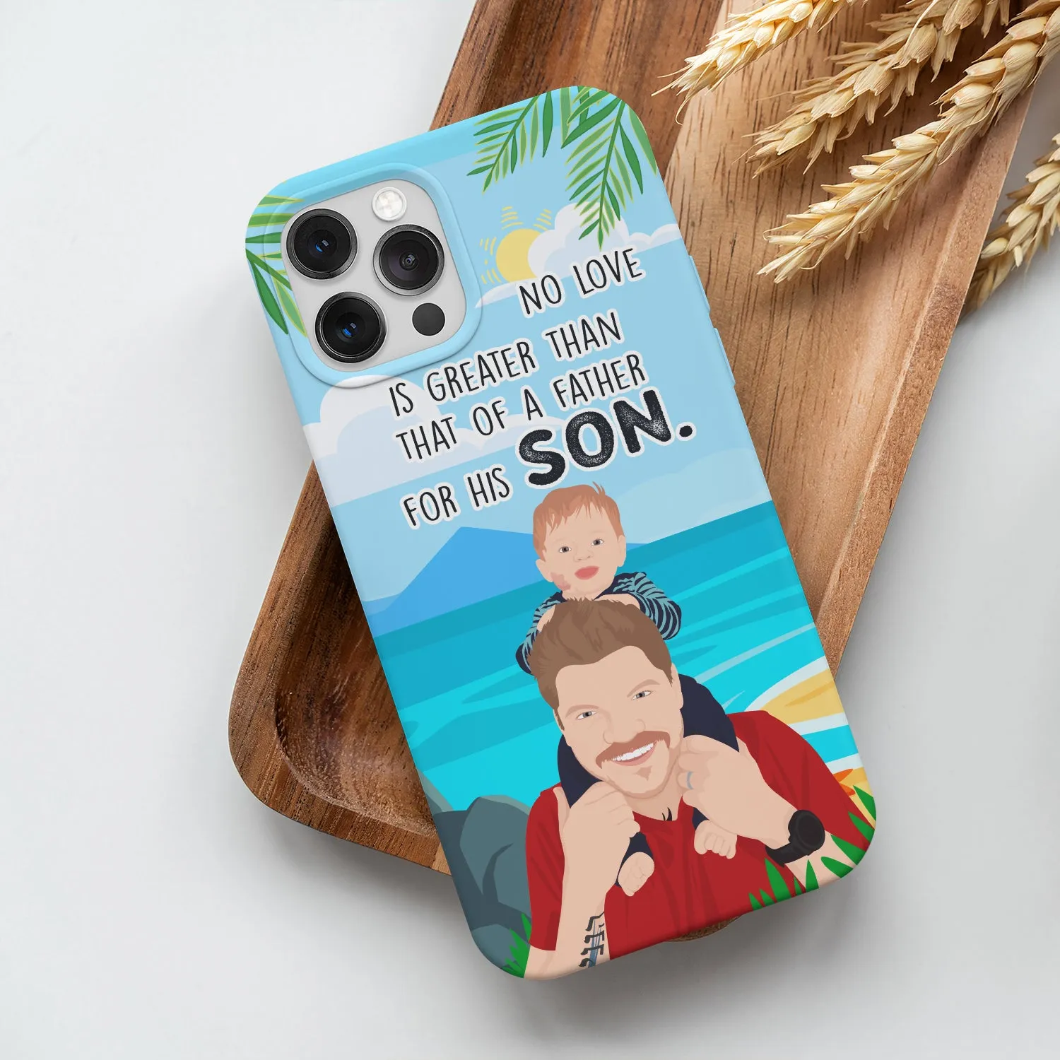 Father Son Phone Case Personalized
