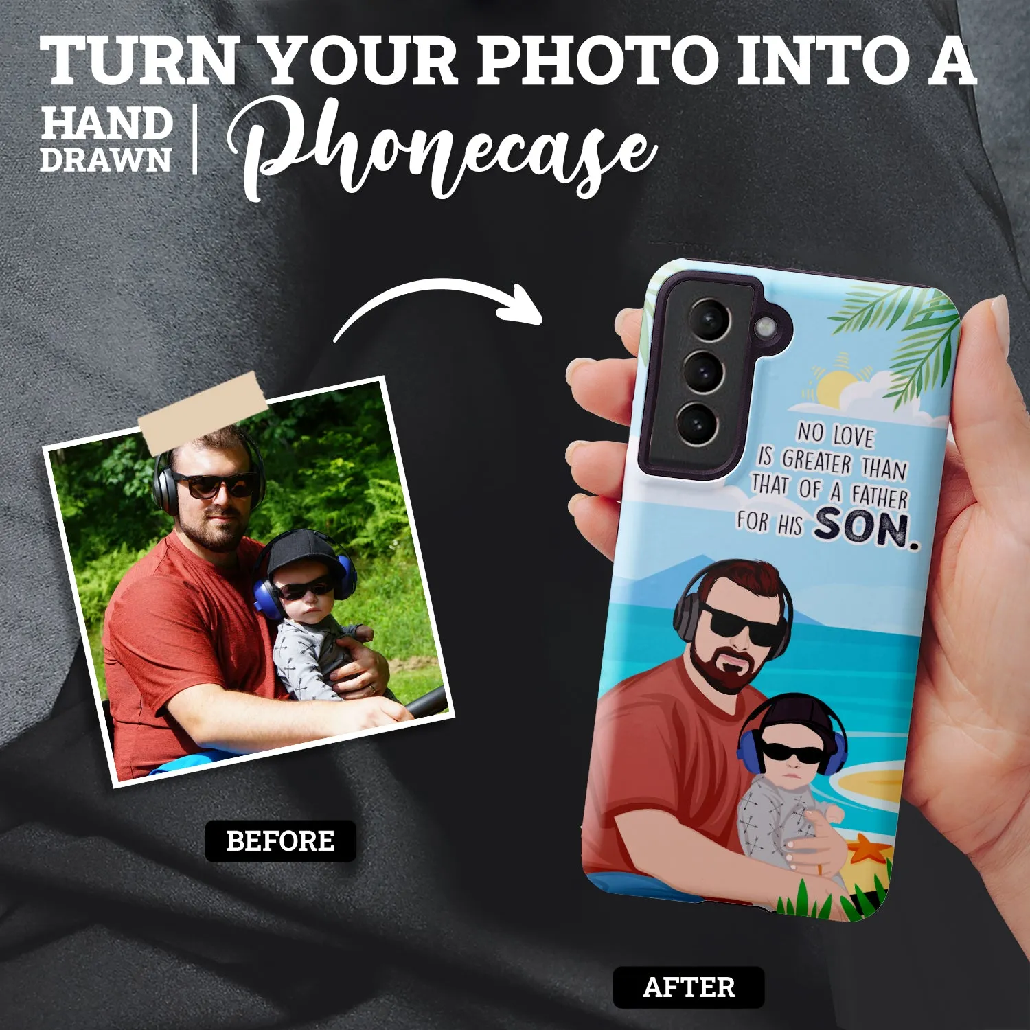 Father Son Phone Case Personalized