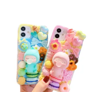 Finished Handmade Decoden Phone Cases | Kawaii Baby Cookies Ice Cream Hearts Candy Charms | Samsung Android iPhone Cases