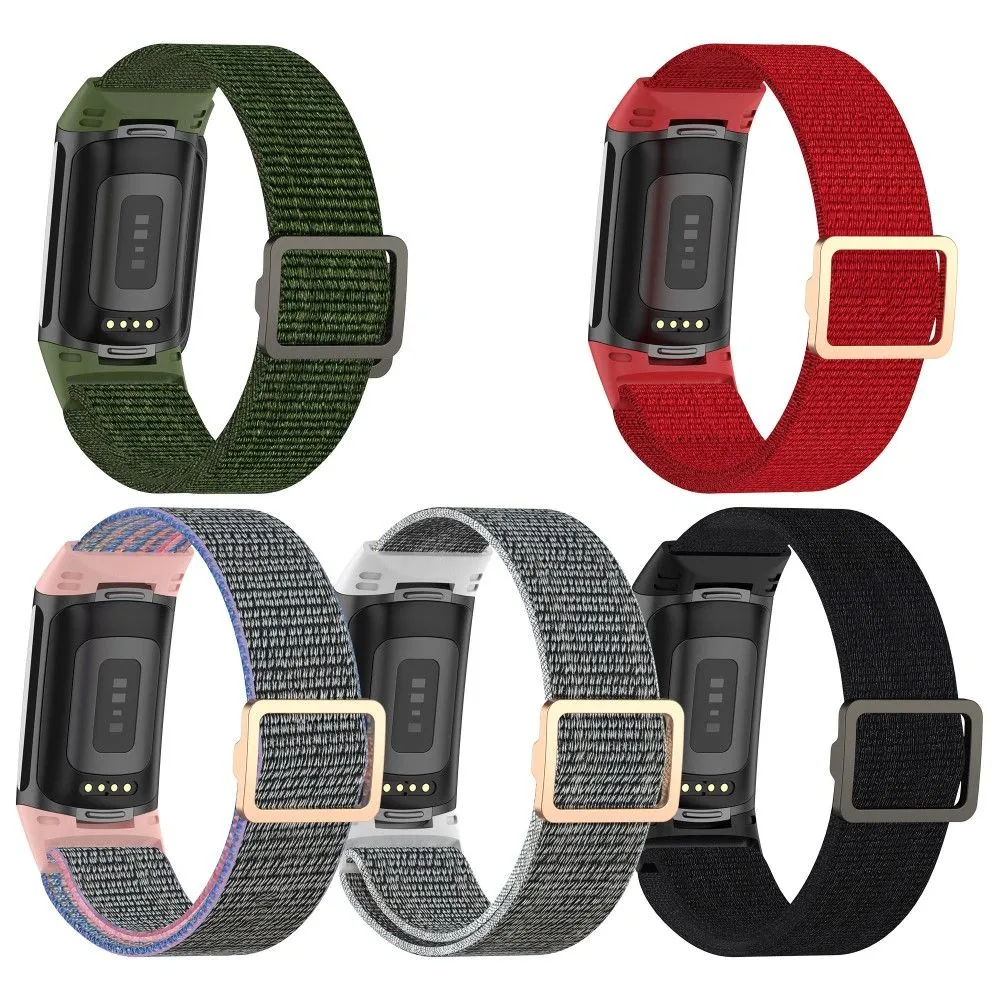 Fitbit Charge 5 elastic nylon watch strap - Green