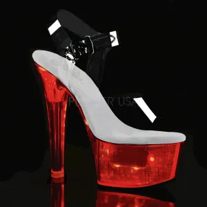 FLASHDANCE-608CH Platform Sandal | Clear Vinyl