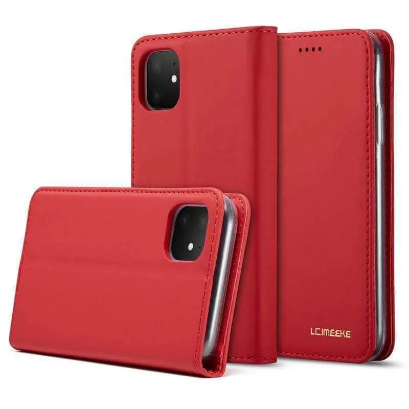 Flip Leather Magnetic Case Luxury Wallet Business Vintage Book Design Cover iPhone 11 Pro Max