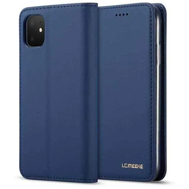 Flip Leather Magnetic Case Luxury Wallet Business Vintage Book Design Cover iPhone 11 Pro Max