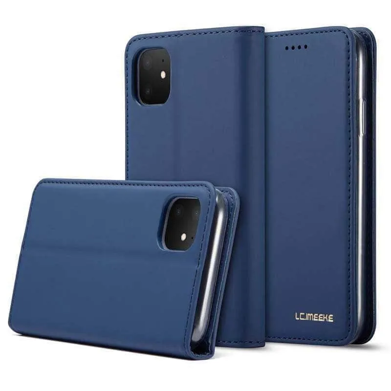 Flip Leather Magnetic Case Luxury Wallet Business Vintage Book Design Cover iPhone 11 Pro Max