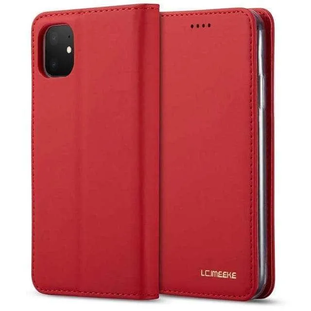 Flip Leather Magnetic Case Luxury Wallet Business Vintage Book Design Cover iPhone 11 Pro Max