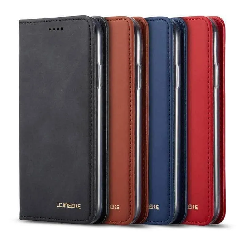 Flip Leather Magnetic Case Luxury Wallet Business Vintage Book Design Cover iPhone 11 Pro Max