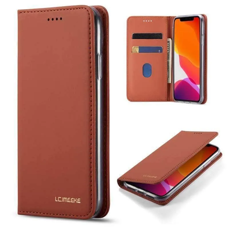 Flip Leather Magnetic Case Luxury Wallet Business Vintage Book Design Cover iPhone 11 Pro Max