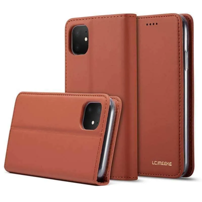 Flip Leather Magnetic Case Luxury Wallet Business Vintage Book Design Cover iPhone 11 Pro Max