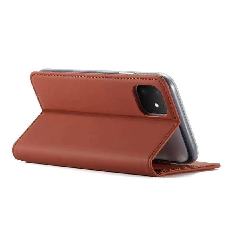 Flip Leather Magnetic Case Luxury Wallet Business Vintage Book Design Cover iPhone 11 Pro Max