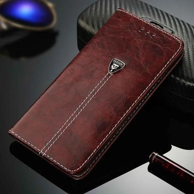 Flip Leather Phone Case Wallet Card Slots Cases Cover