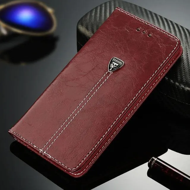 Flip Leather Phone Case Wallet Card Slots Cases Cover