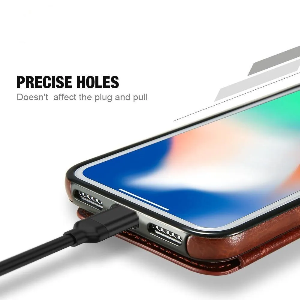 Flip Leather Phone Wallet Case