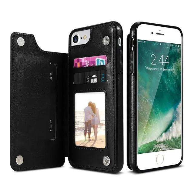 Flip Leather Phone Wallet Case