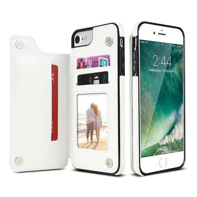 Flip Leather Phone Wallet Case
