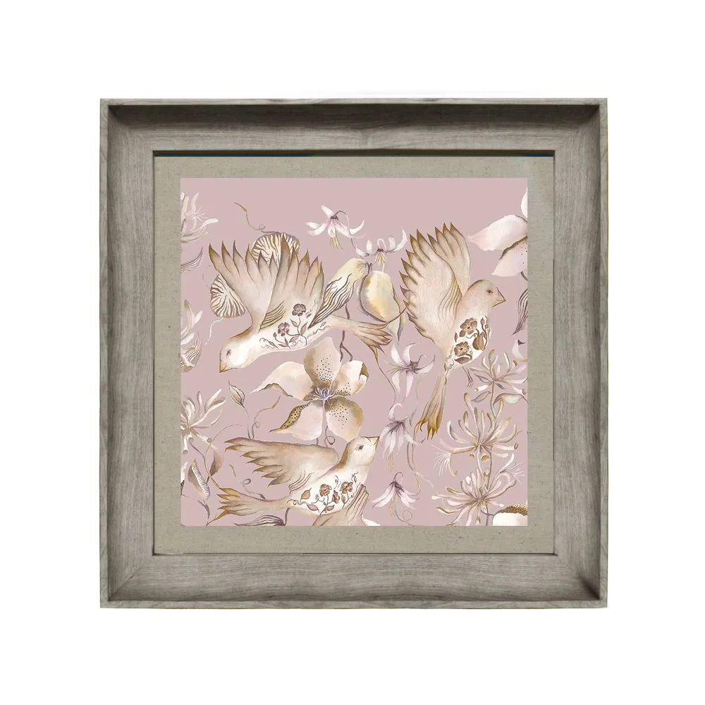 Floella Framed Print Stone/Viola