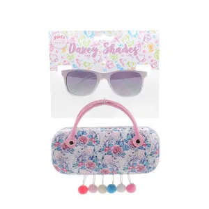 Flower Print Unicorn Dazey Shades tween wayfarer Fashion Sunglasses with Case ( sold by the piece)