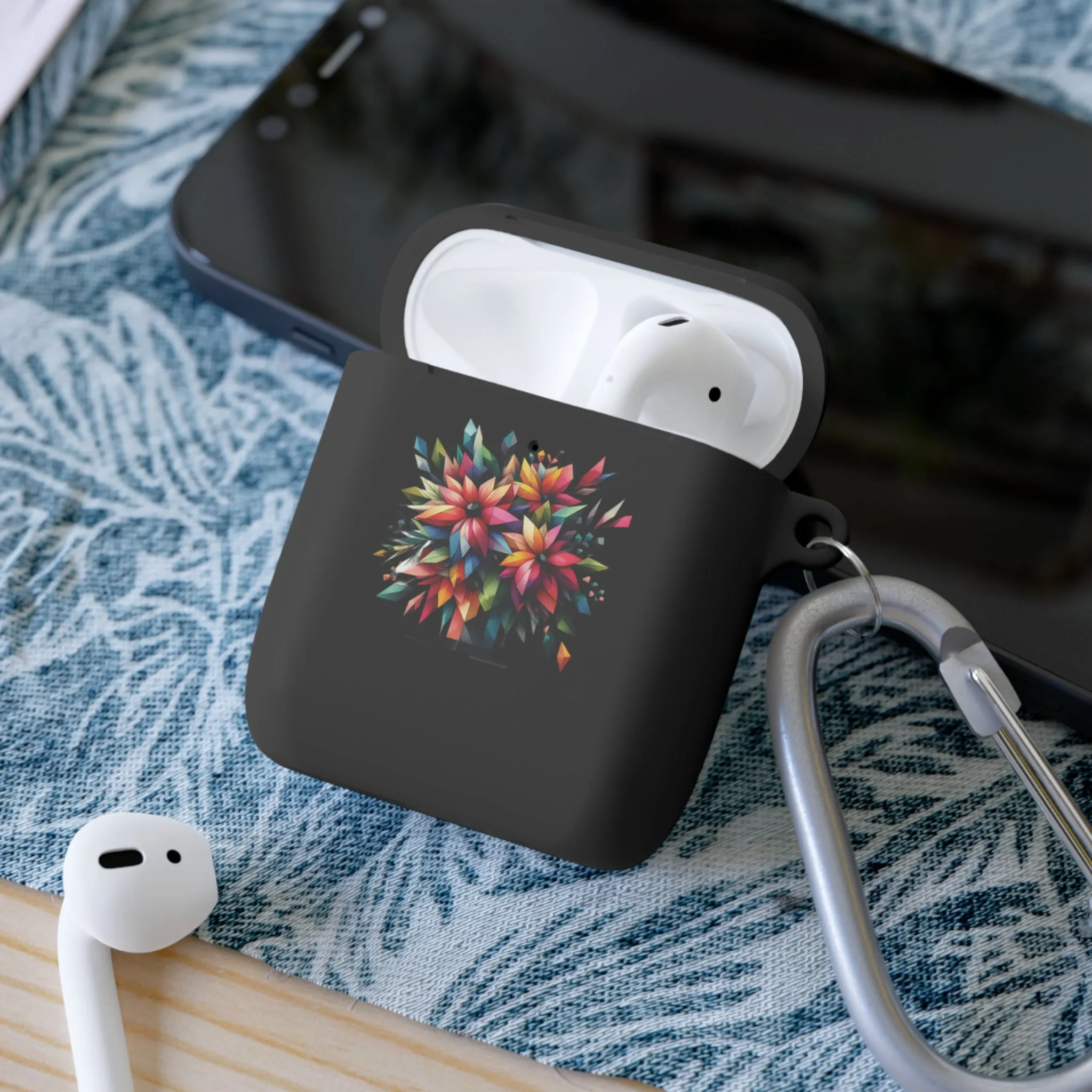 Flowers in a vase are colorful, abstract themed and minimal AirPods Case Cover