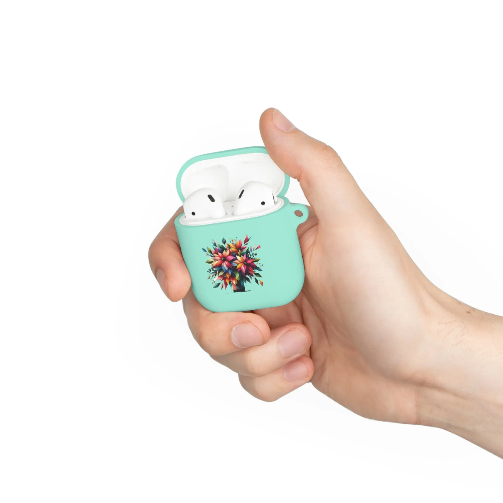 Flowers in a vase are colorful, abstract themed and minimal AirPods Case Cover