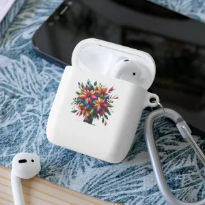Flowers in a vase are colorful, abstract themed and minimal AirPods Case Cover