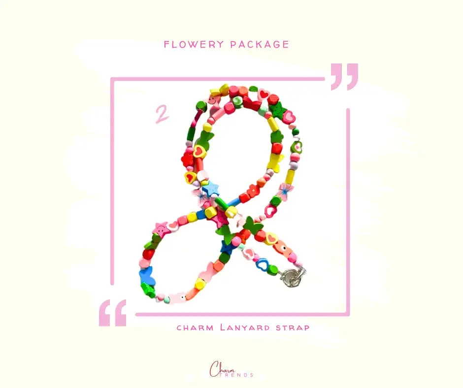 Flowery collection:Mobile iPhone 15 Pro Max protective case with wrist strap and shoulder strap "lanyard"