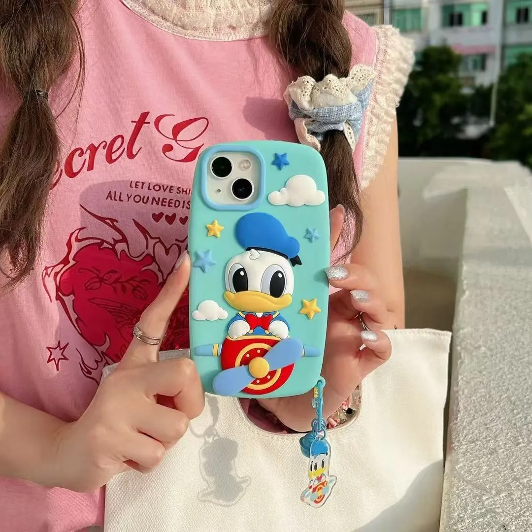 Flying Donald Duck Silicon Phone Case For iPhone 12 Pro