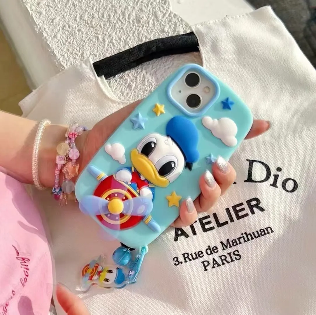 Flying Donald Duck Silicon Phone Case For iPhone 12 Pro
