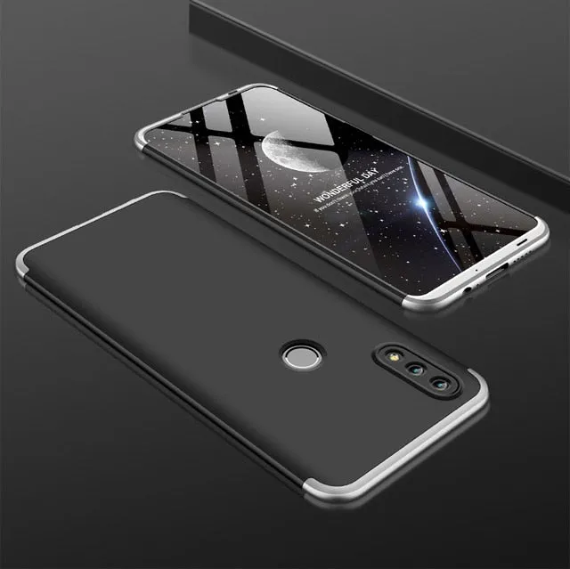 For Huawei P Smart 2019 360 Degree Full Protection Hard Plastic Cases For Huawei P Smart 2019 POT-LX3 Case Tempered Glass