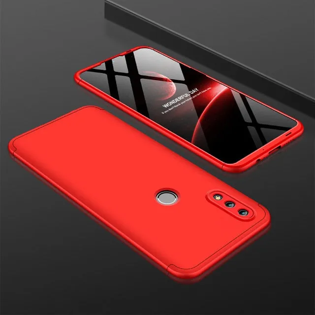 For Huawei P Smart 2019 360 Degree Full Protection Hard Plastic Cases For Huawei P Smart 2019 POT-LX3 Case Tempered Glass