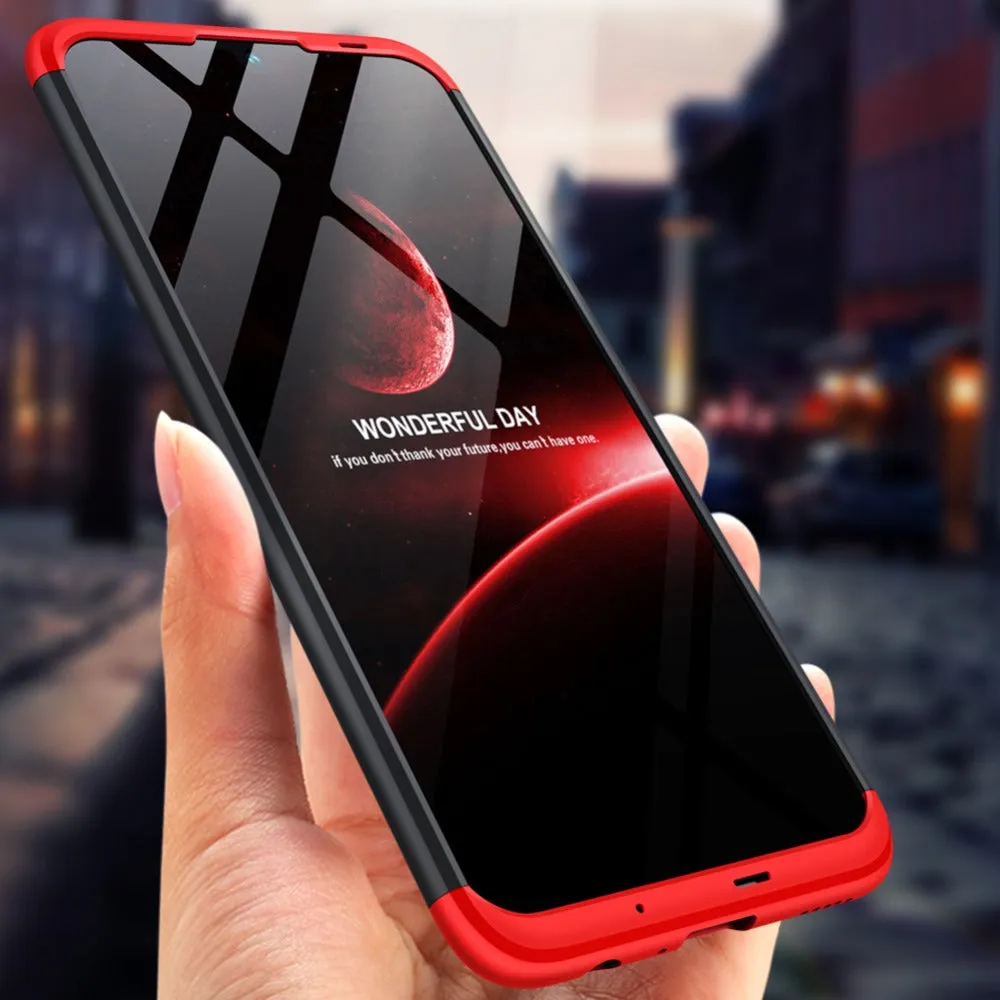 For Huawei P Smart 2019 360 Degree Full Protection Hard Plastic Cases For Huawei P Smart 2019 POT-LX3 Case Tempered Glass